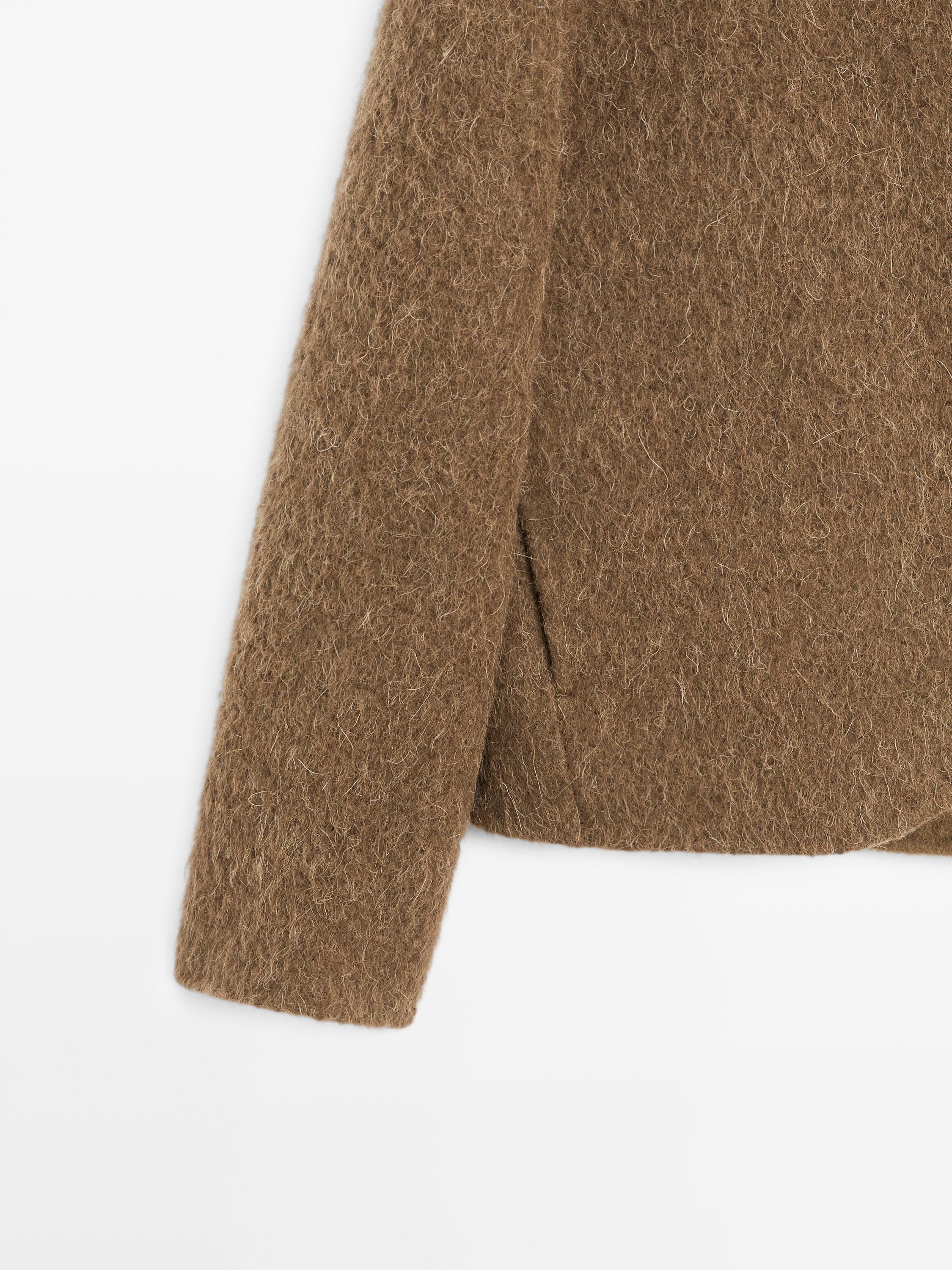 Veste en laine d’alpaga finition brossée